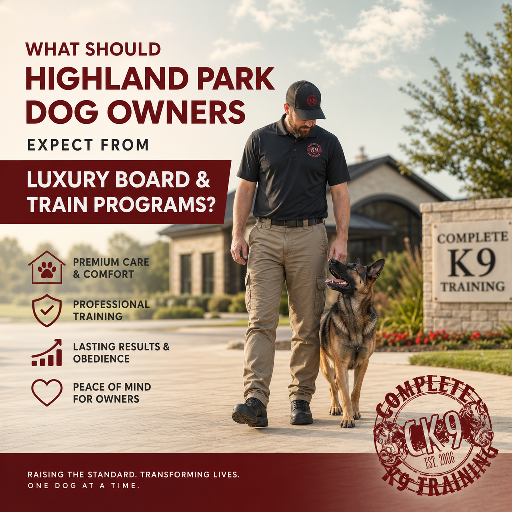 What Should Highland Park Dog Owners Expect From Luxury Board and Train Programs?